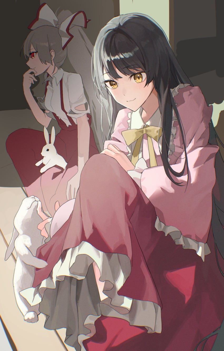 fujiwara no mokou and houraisan kaguya (touhou) drawn by zurui_ninjin