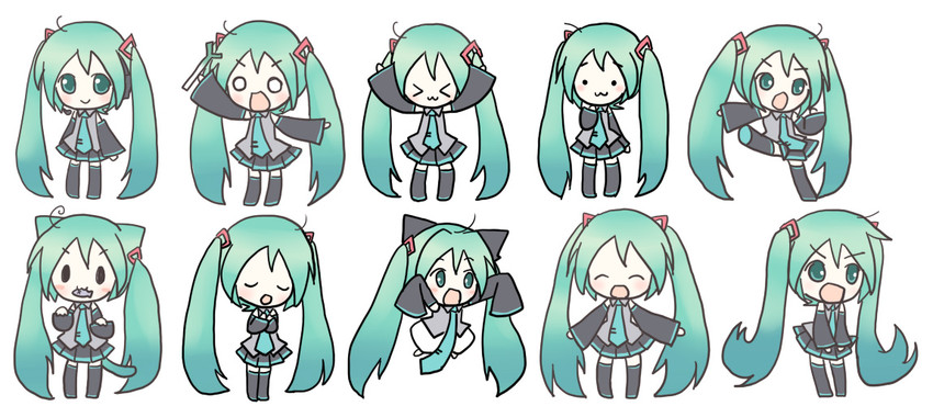 hatsune miku (vocaloid and 1 more) drawn by sakuramori_sumomo