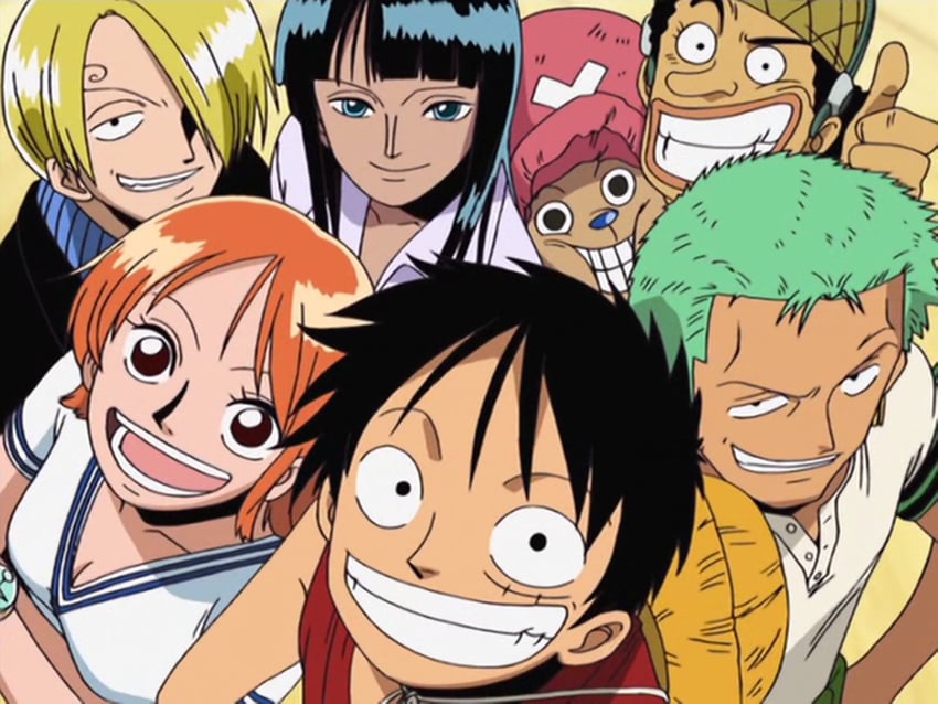 nami, monkey d. luffy, nico robin, roronoa zoro, sanji, and 2 more (one piece)