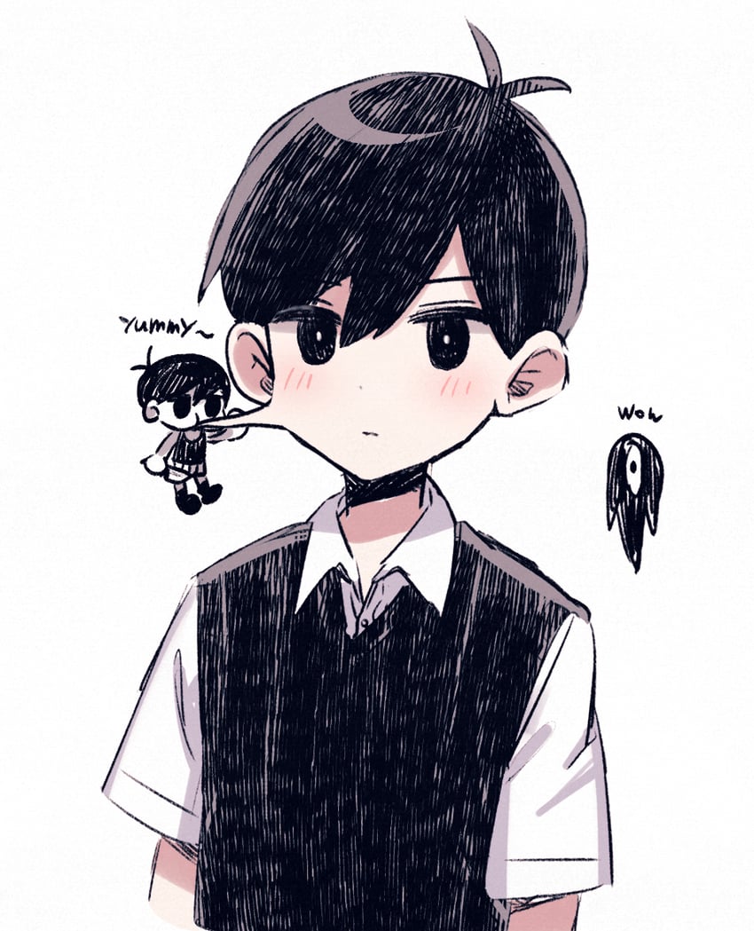 sunny, omori, and something (omori) drawn by yutsu