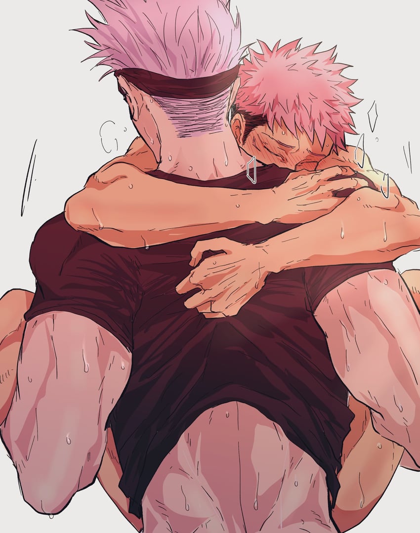 gojou satoru and itadori yuuji (jujutsu kaisen) drawn by kawuso_gy