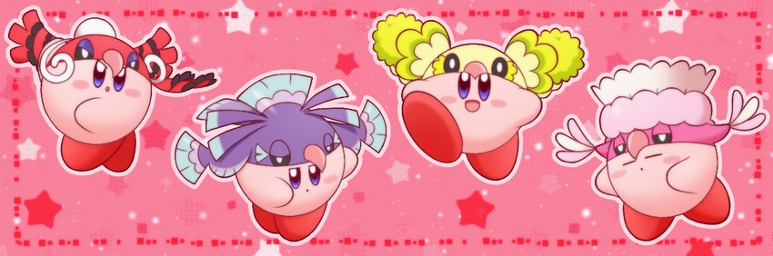 kirby and oricorio (pokemon and 1 more) drawn by maiko_(mimi)