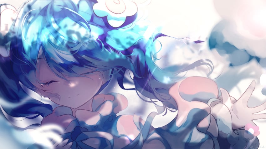 hatsune miku and magical mirai miku (vocaloid and 1 more) drawn by fuyuzuki_gato