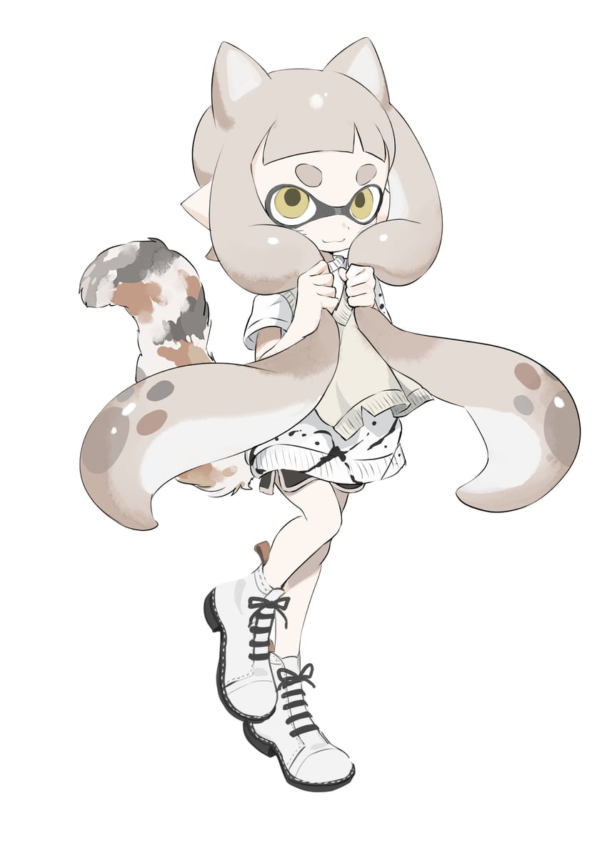 inkling player character and inkling girl (splatoon) drawn by d0000_ff