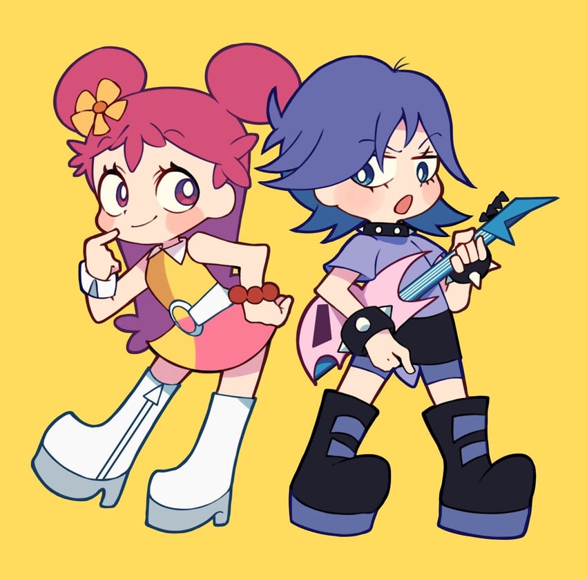 yoshimura yumi and oonuki ami (hi hi puffy amiyumi) drawn by miyata_(lhr)