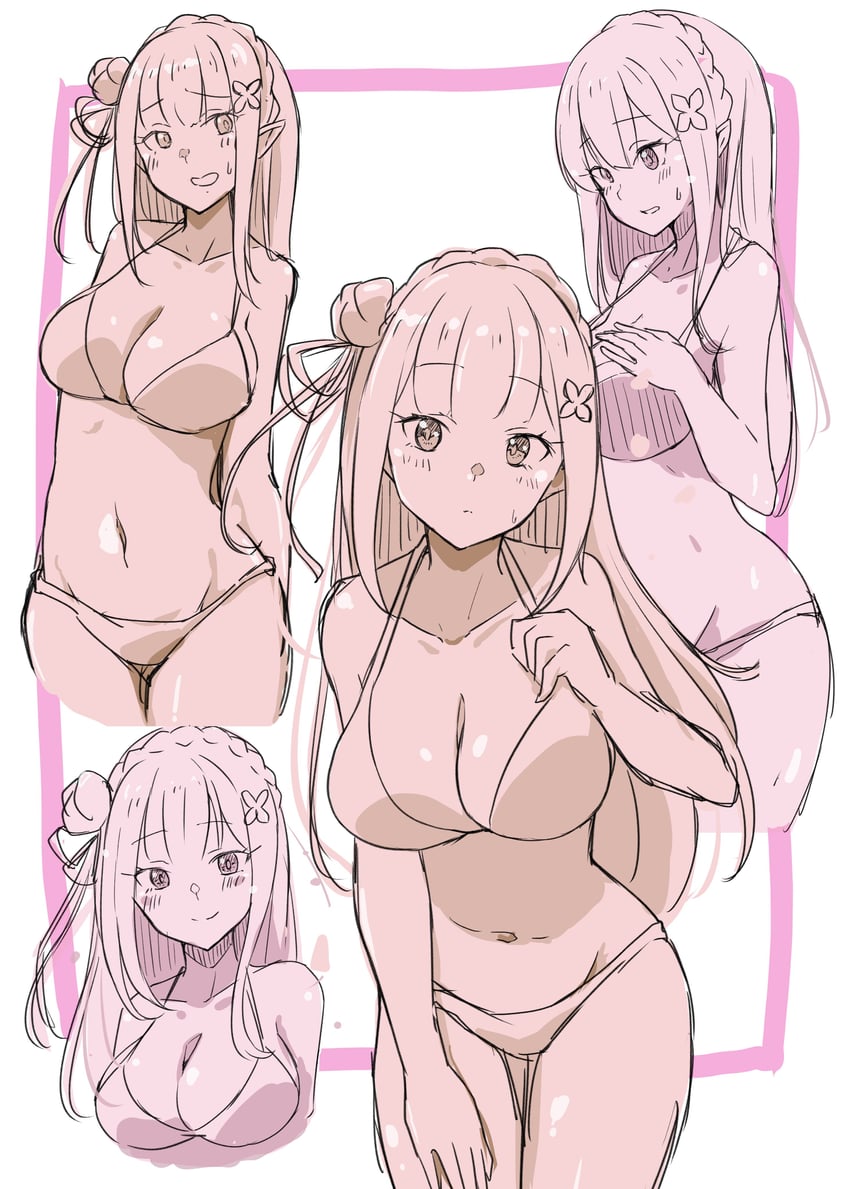 emilia (re:zero kara hajimeru isekai seikatsu) drawn by spvrud3z2