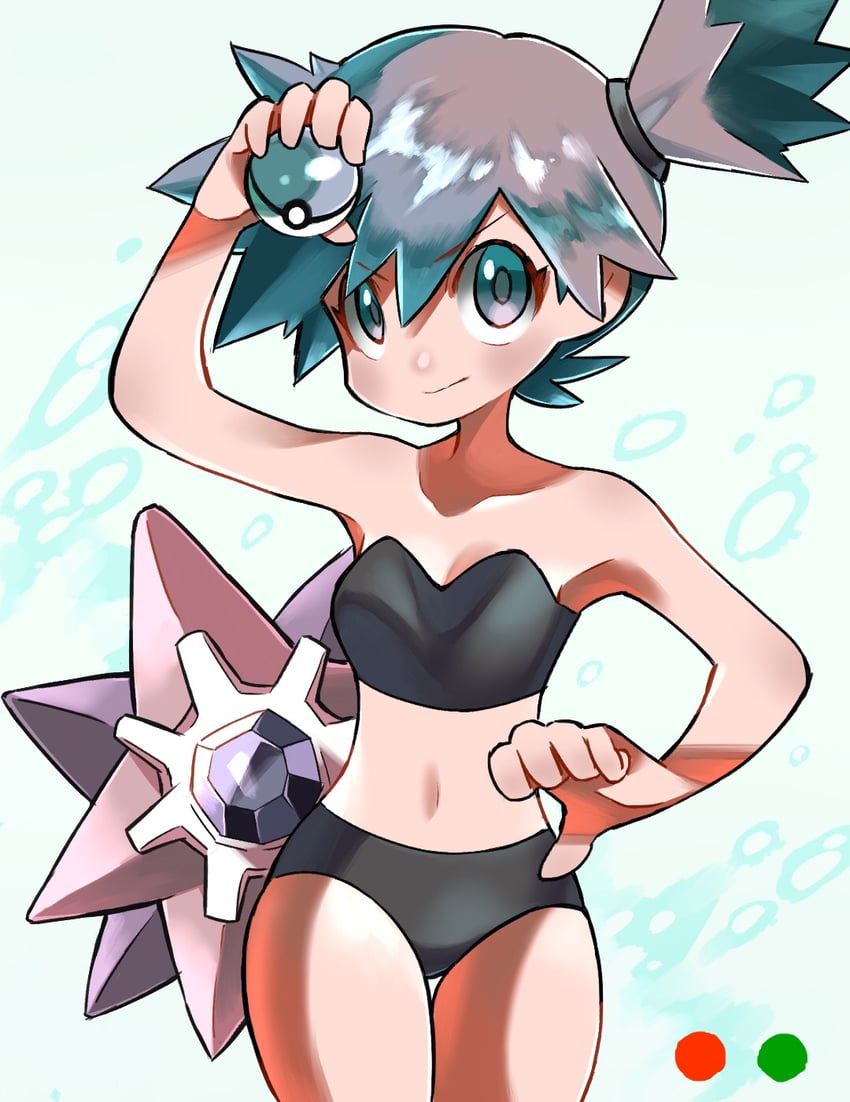 misty and starmie (pokemon and 1 more) drawn by hyou_(hyouga617)