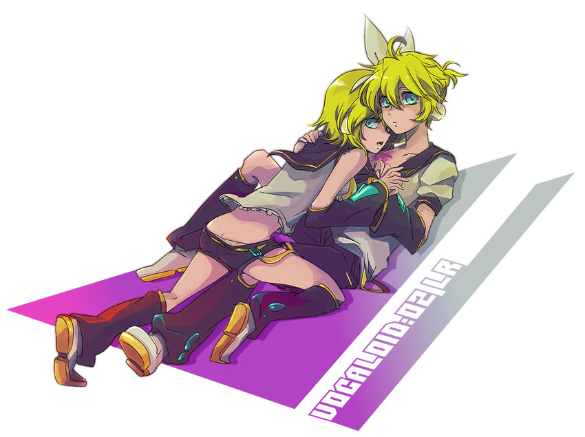 kagamine rin and kagamine len (vocaloid and 1 more) drawn by mattie