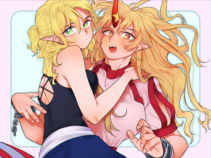 mizuhashi parsee and hoshiguma yuugi (touhou) drawn by sibata_maru