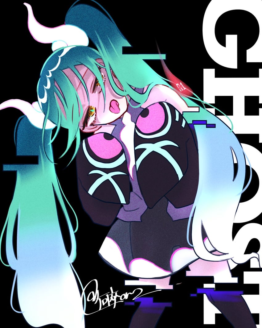hatsune miku and ghost miku (pokemon and 2 more) drawn by nanitozo