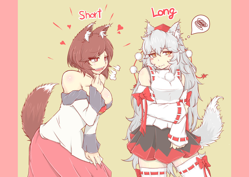 inubashiri momiji and imaizumi kagerou (touhou) drawn by cube85