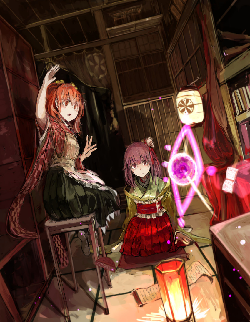 hieda no akyuu and motoori kosuzu (touhou) drawn by ashiyama_yoshinori