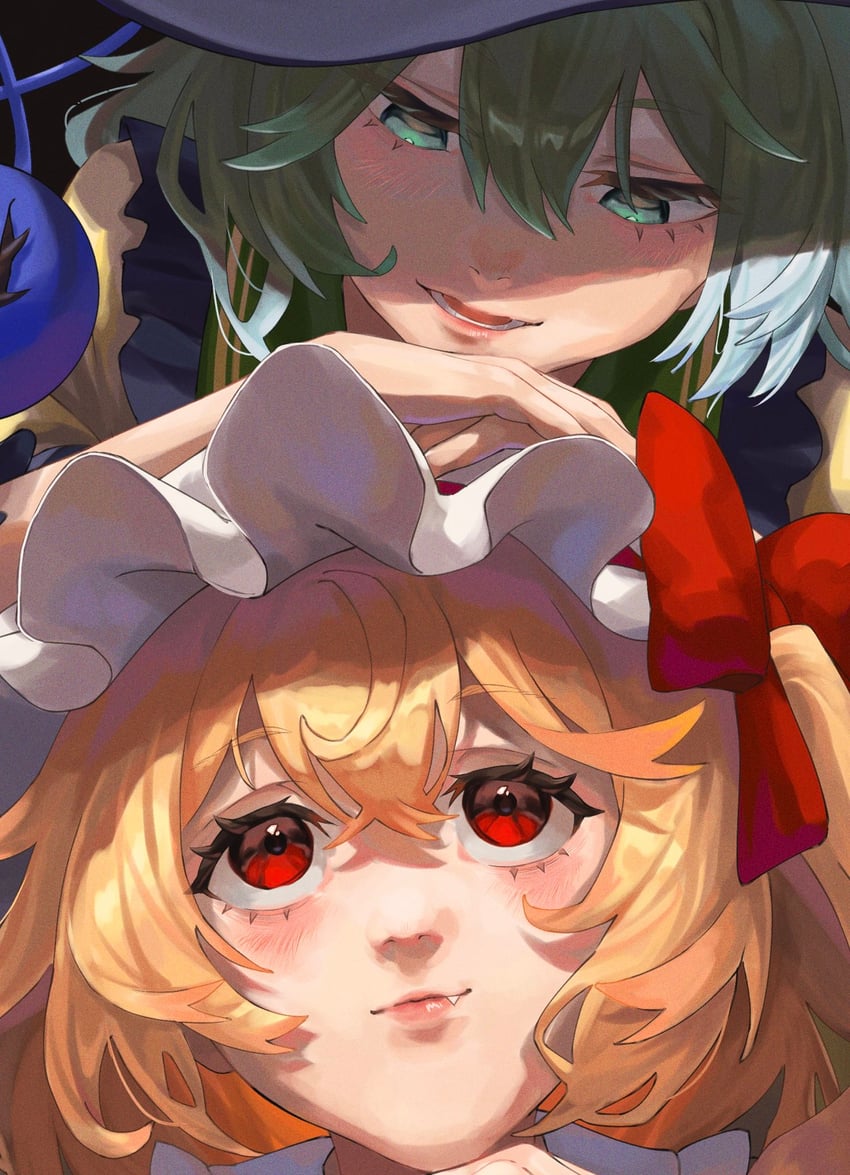 flandre scarlet and komeiji koishi (touhou) drawn by shake_0607