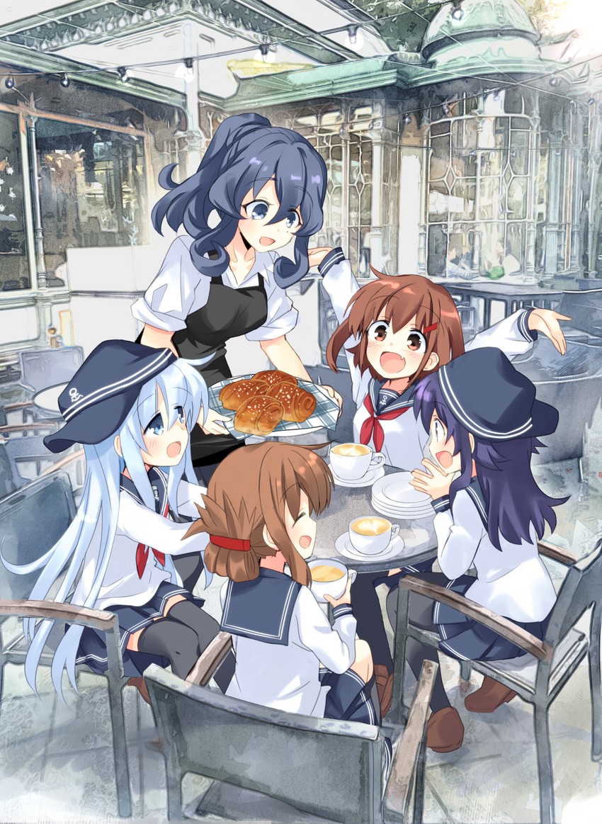 hibiki, inazuma, ikazuchi, akatsuki, and gotland (kantai collection) drawn by hizuki_yayoi