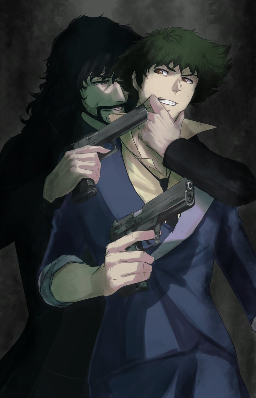 spike spiegel and vincent volaju (cowboy bebop and 1 more) drawn by syusyasentaku2