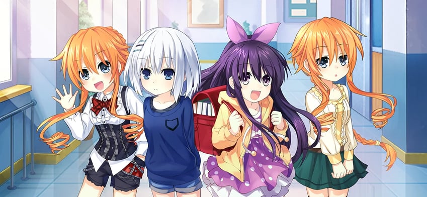 yatogami tohka, tobiichi origami, yamai kaguya, and yamai yuzuru (date a live and 1 more) drawn by tsunako
