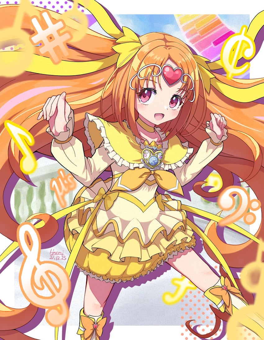 shirabe ako and cure muse (precure and 1 more) drawn by takahashi_hizumi