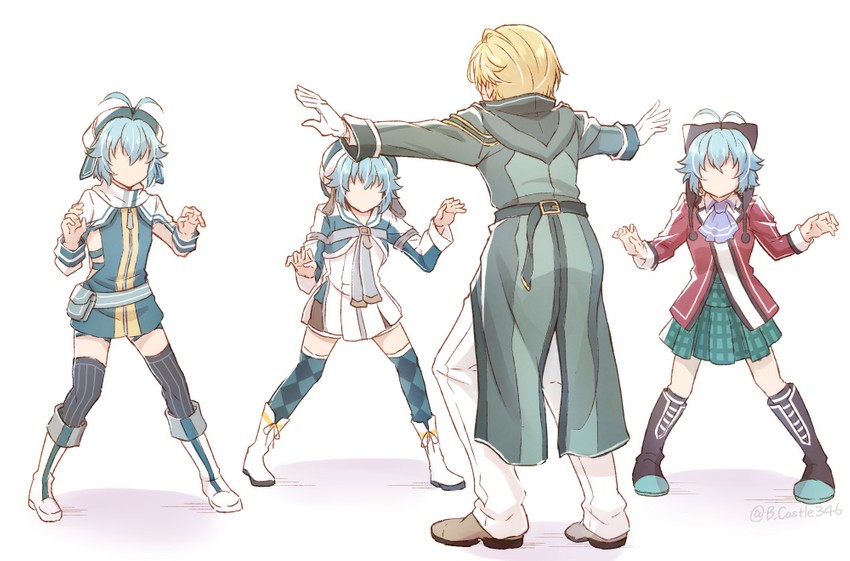 millium orion and jusis albarea (eiyuu densetsu and 3 more) drawn by mishiro_(andante)