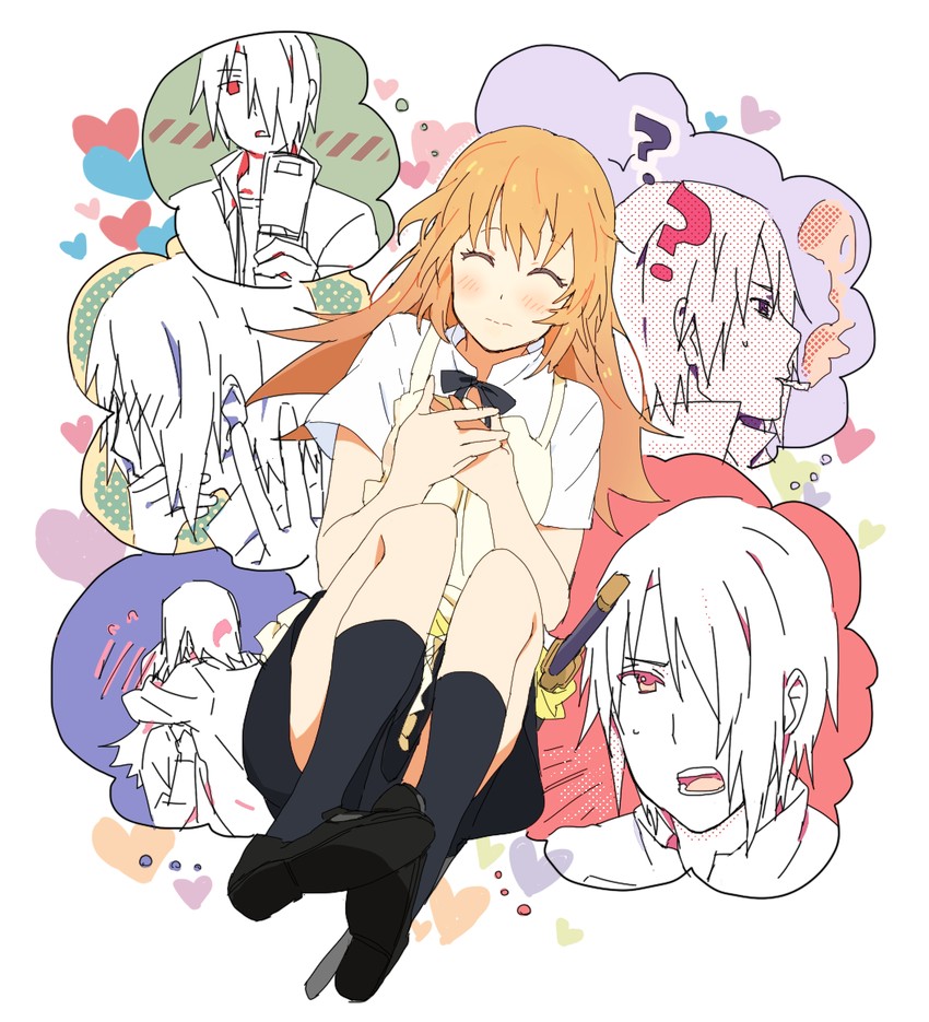todoroki yachiyo and satou jun (working!!) drawn by aya_(emo)