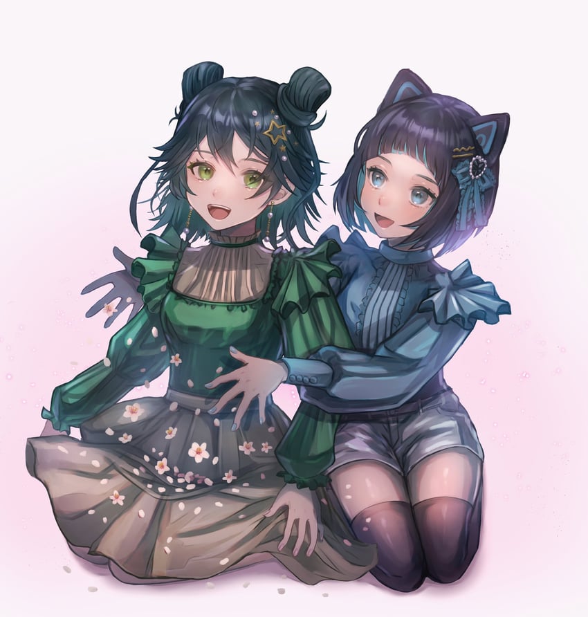 mizushina aoi and shirono yuzuki (gems company) drawn by asatsuyu