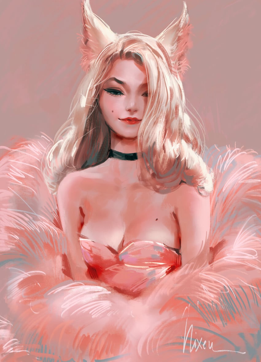 ahri and k/da ahri (league of legends) drawn by nixeu
