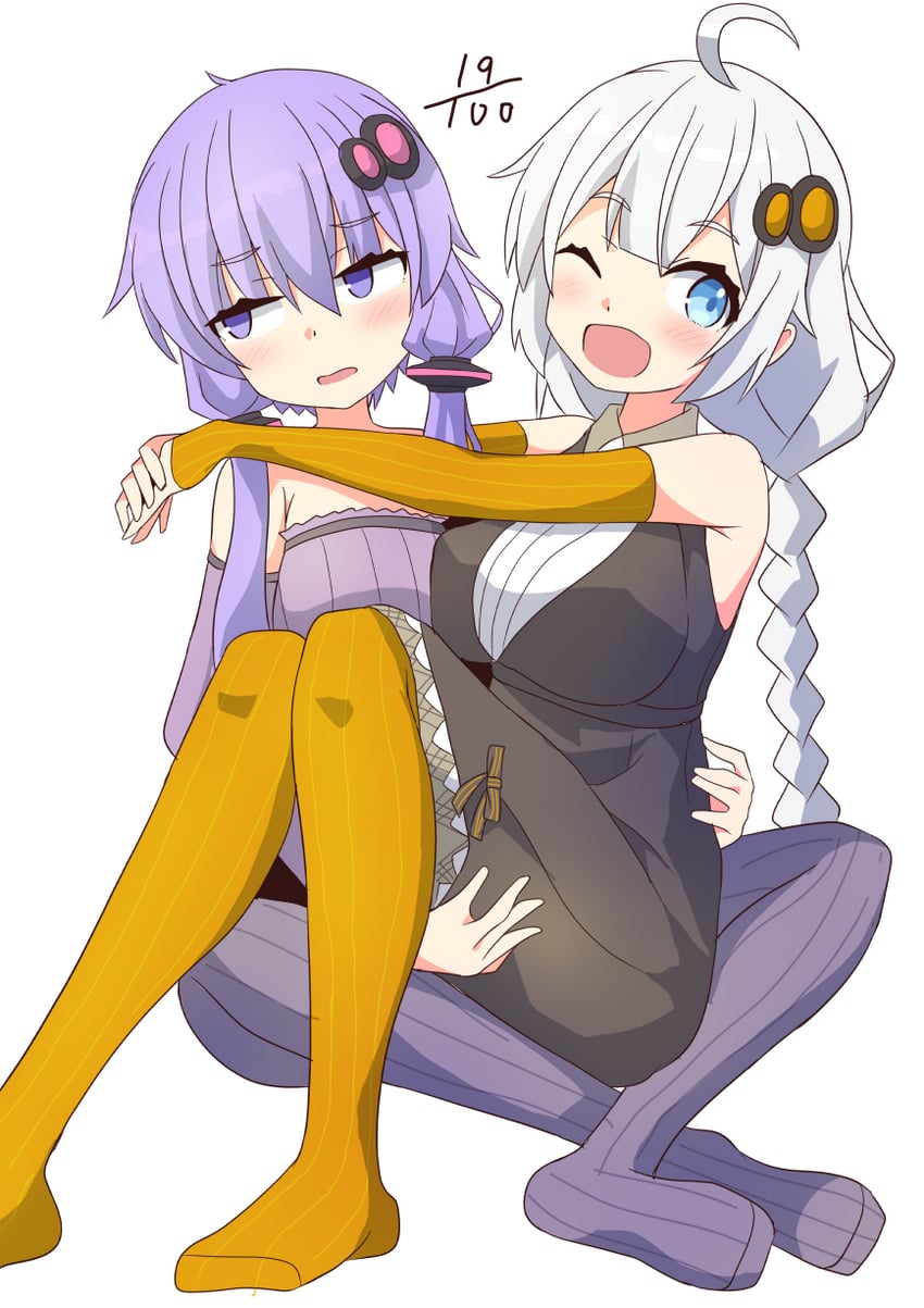 yuzuki yukari and kizuna akari (vocaloid and 1 more) drawn by pepatiku