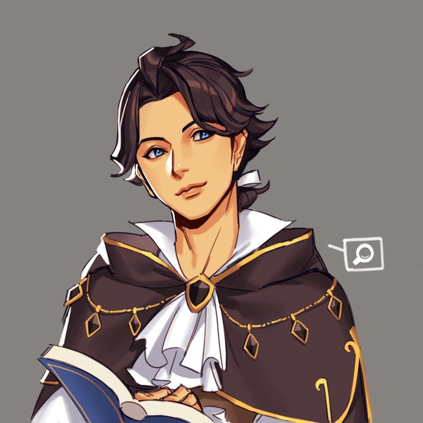 cyrus albright (octopath traveler and 1 more) drawn by mella