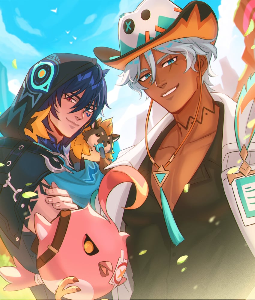 ororon, ifa, and cacucu (genshin impact) drawn by chalseu