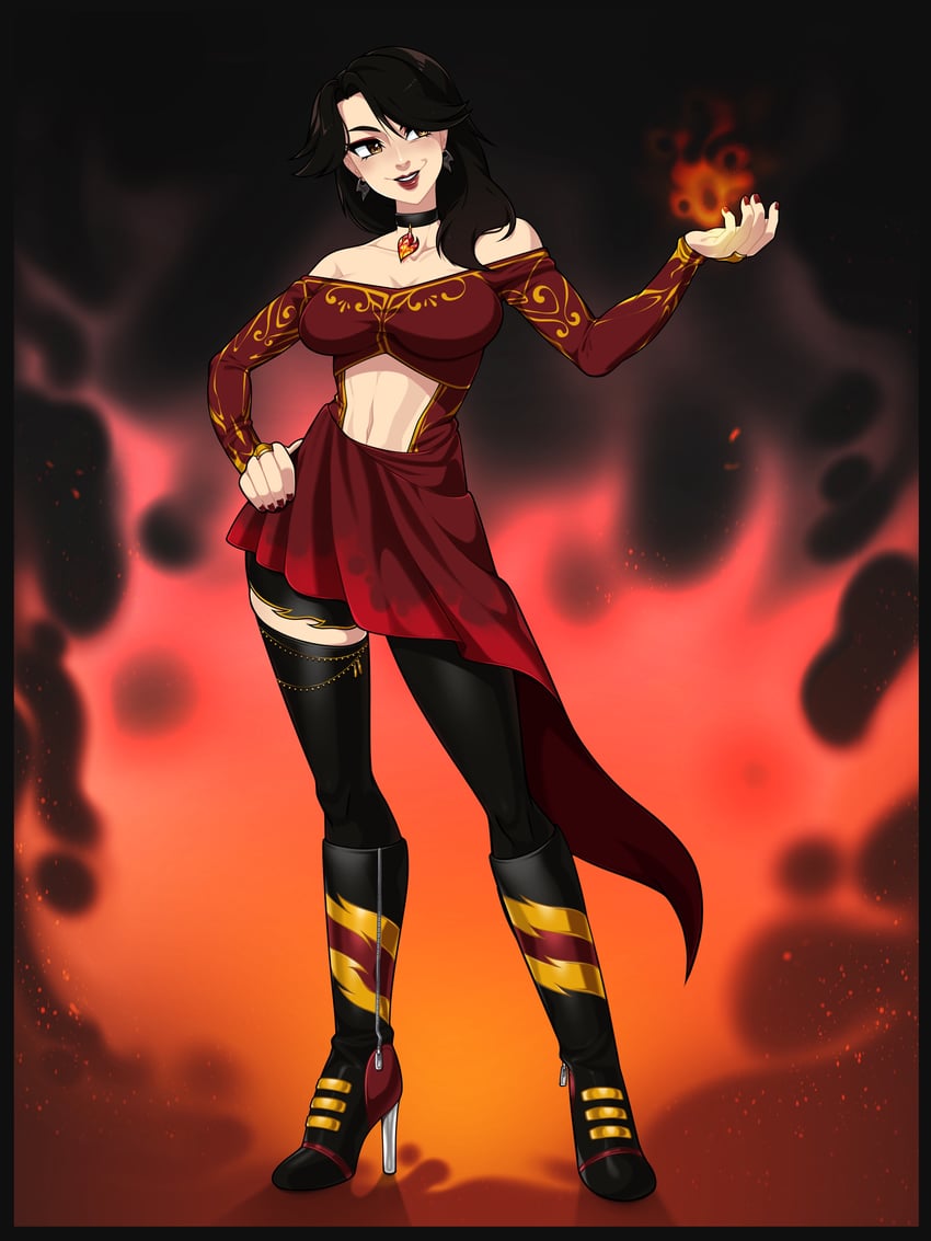 cinder fall (rwby) drawn by zuruppi
