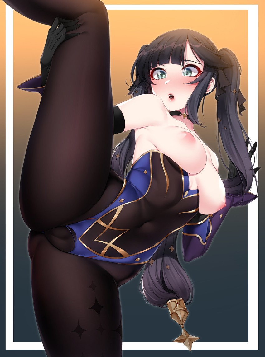 mona (genshin impact) drawn by akchu