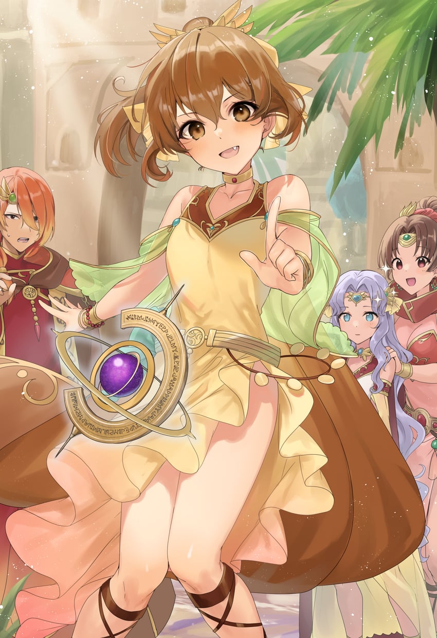 delthea, linde, sara, and luthier (fire emblem and 4 more) drawn by haru_(nakajou-28)