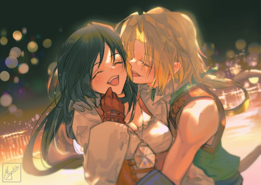 zidane tribal and garnet til alexandros xvii (final fantasy and 1 more) drawn by miyukiko