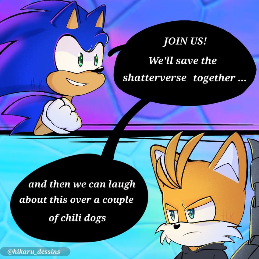 sonic the hedgehog and nine (sonic and 1 more) drawn by hikaru_dessins