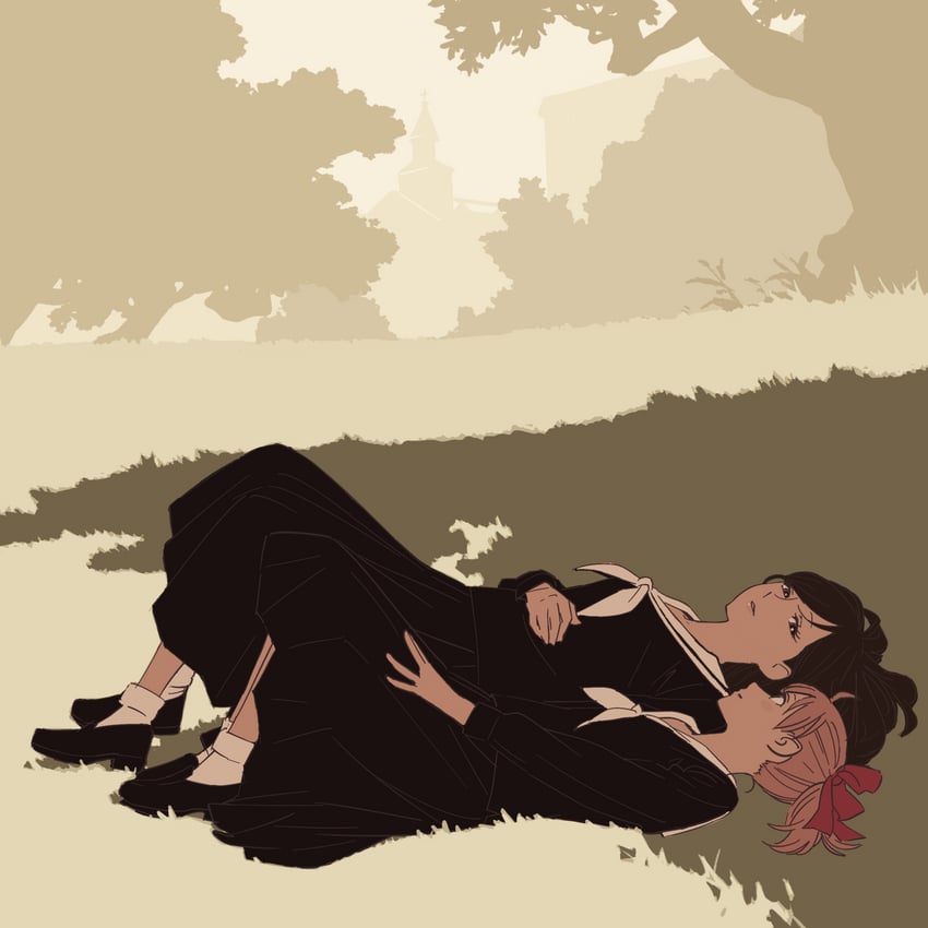 fukuzawa yumi and ogasawara sachiko (maria-sama ga miteru) drawn by 55bata6rou