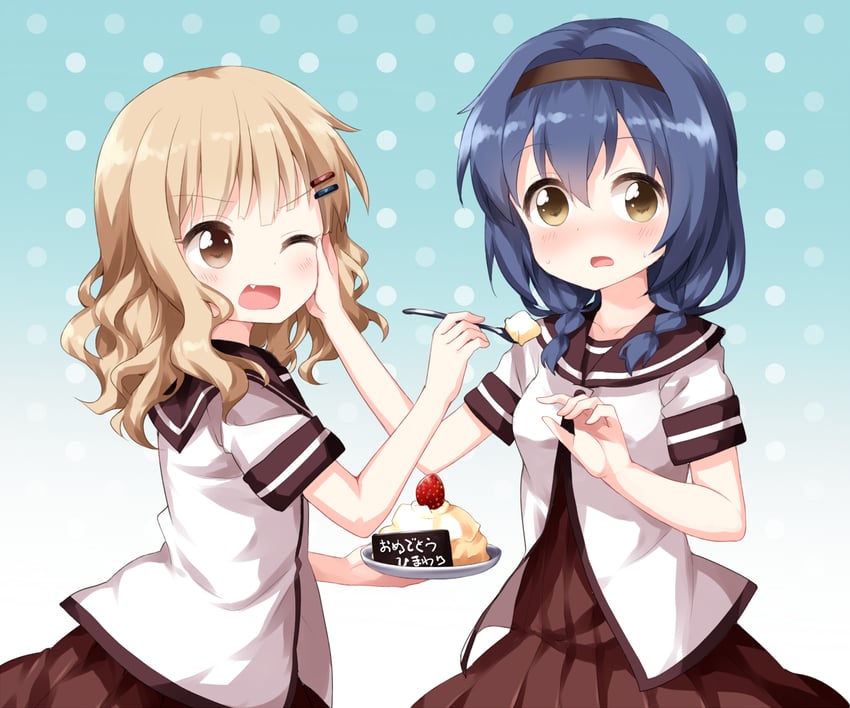oomuro sakurako and furutani himawari (yuruyuri) drawn by ruu_(tksymkw)
