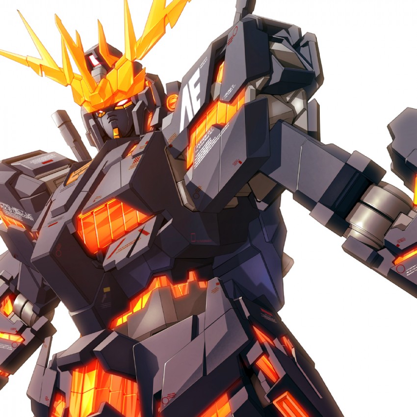 unicorn gundam banshee (gundam and 1 more) drawn by zb_(dawn-blue)