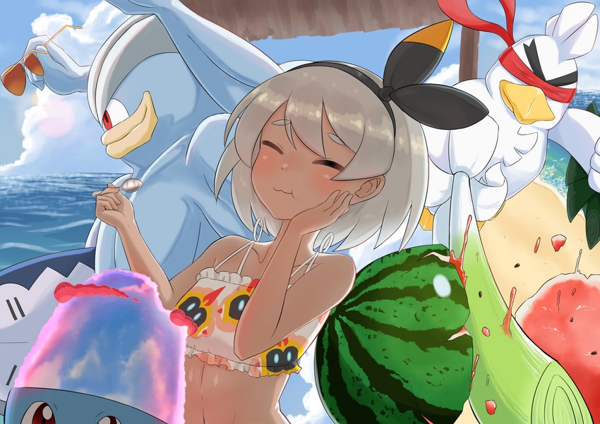 bea, machamp, sirfetch'd, and falinks (pokemon and 1 more) drawn by tsugumi_amon