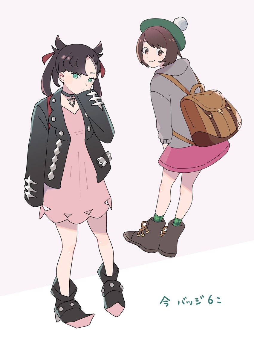 marnie and gloria (pokemon and 1 more) drawn by oniwa