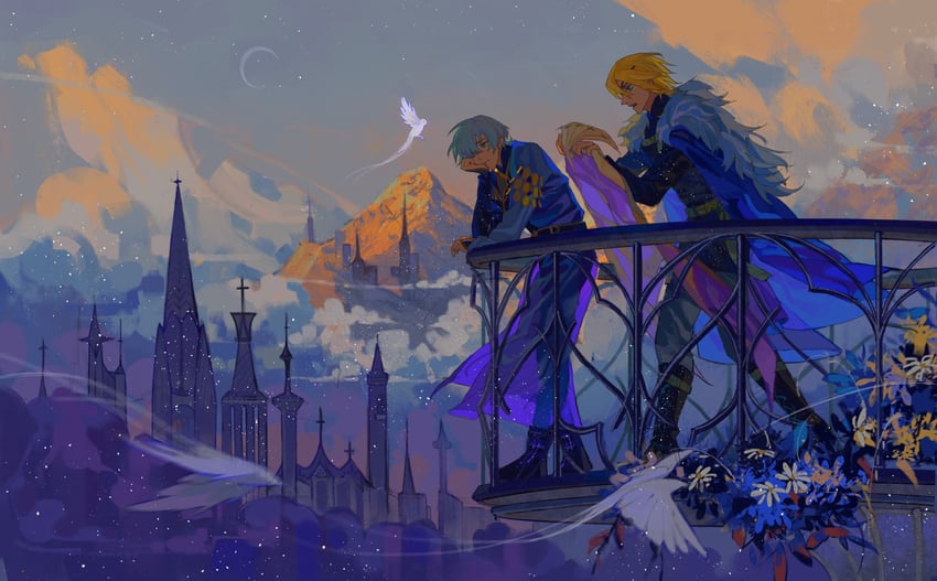 dimitri alexandre blaiddyd and male byleth (fire emblem and 1 more) drawn by urotozm