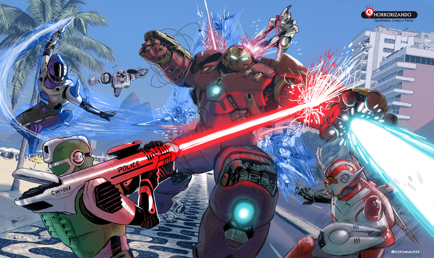 iron man, hulkbuster, mars, jupiter, lucifer, and 2 more (marvel and 2 more) drawn by kikomauriz
