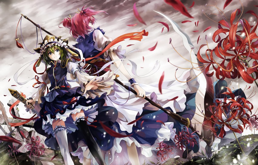 shiki eiki and onozuka komachi (touhou and 1 more) drawn by neko_(yanshoujie)