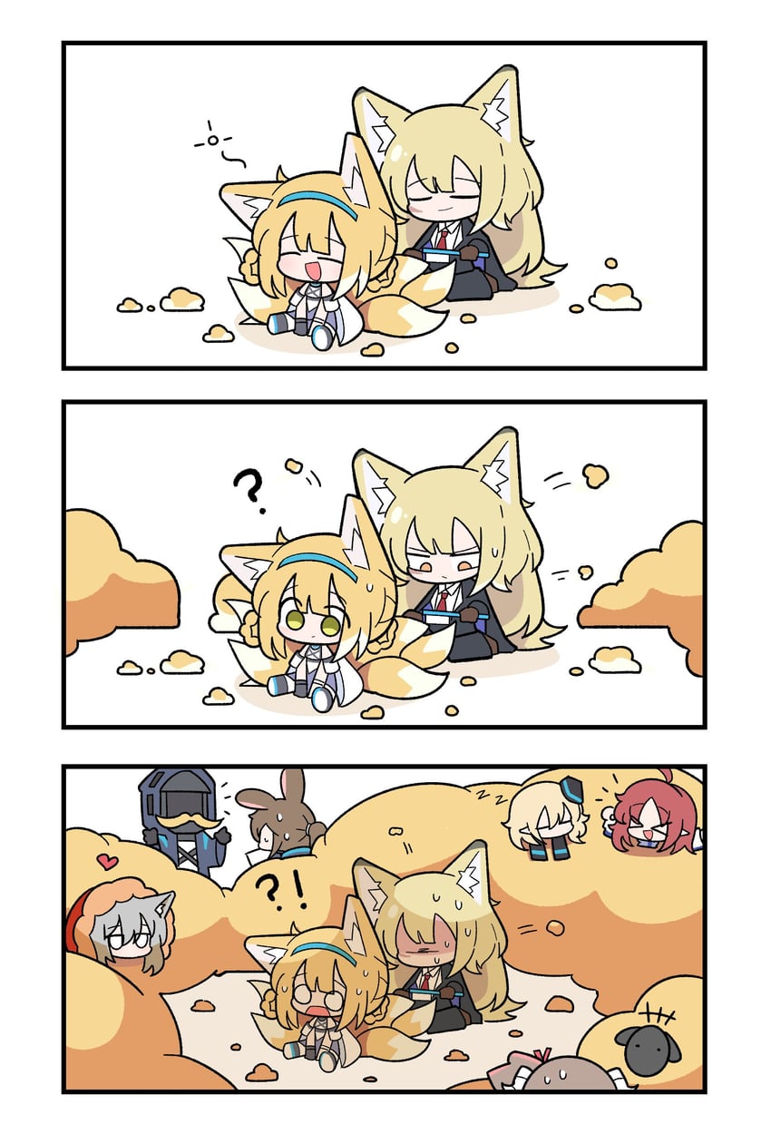doctor, amiya, suzuran, eyjafjalla, projekt red, and 4 more (arknights) drawn by malrangdonut