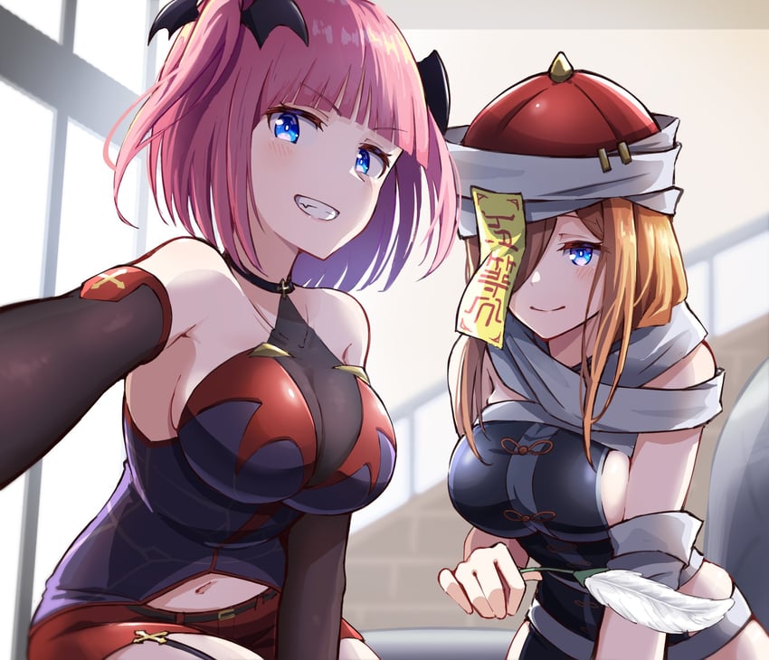 nakano nino and nakano miku (go-toubun no hanayome) drawn by hyoe_(hachiechi)