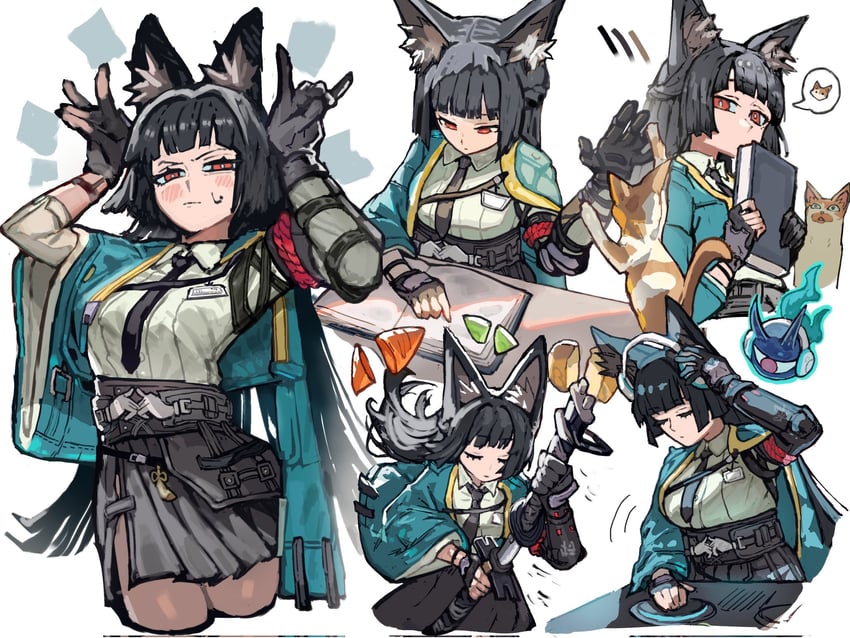 hoshimi miyabi and tailless (zenless zone zero) drawn by reomenka
