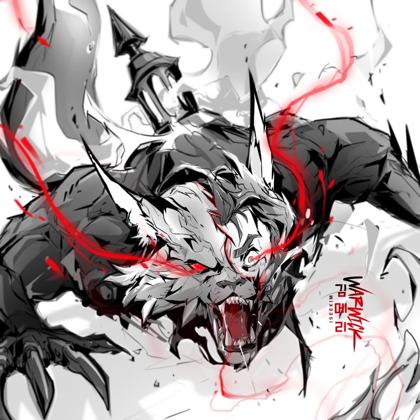 vander and warwick (league of legends and 1 more) drawn by iseekim