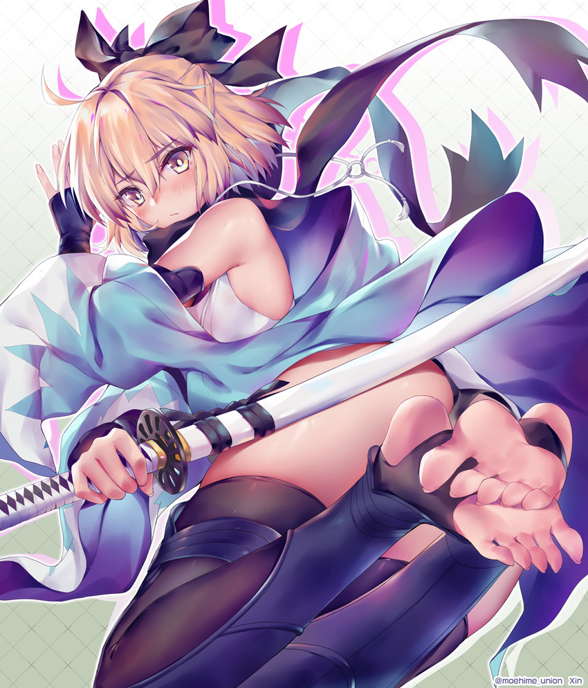 okita souji (fate and 2 more) drawn by obiwan