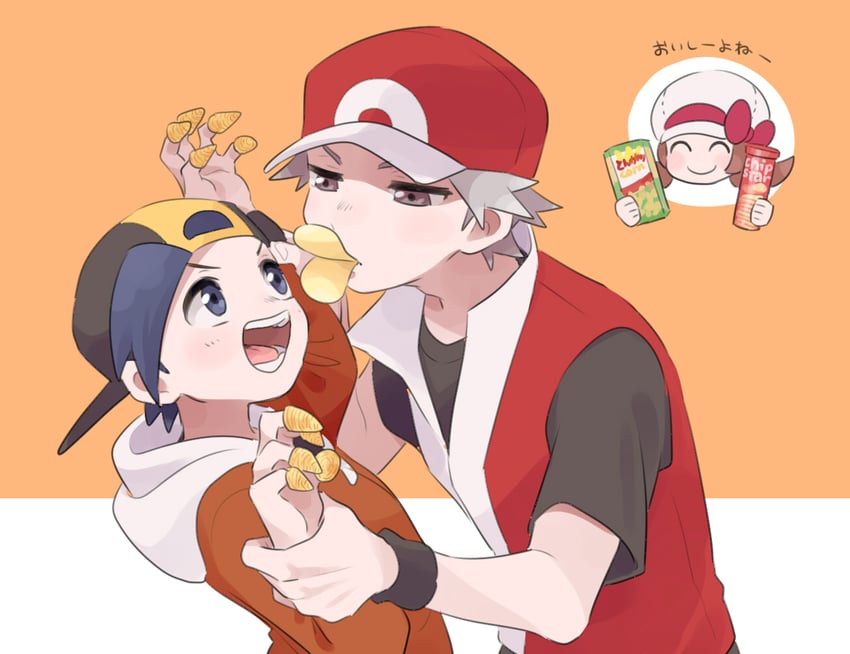 red, ethan, and lyra (pokemon and 2 more) drawn by pumpkinpan