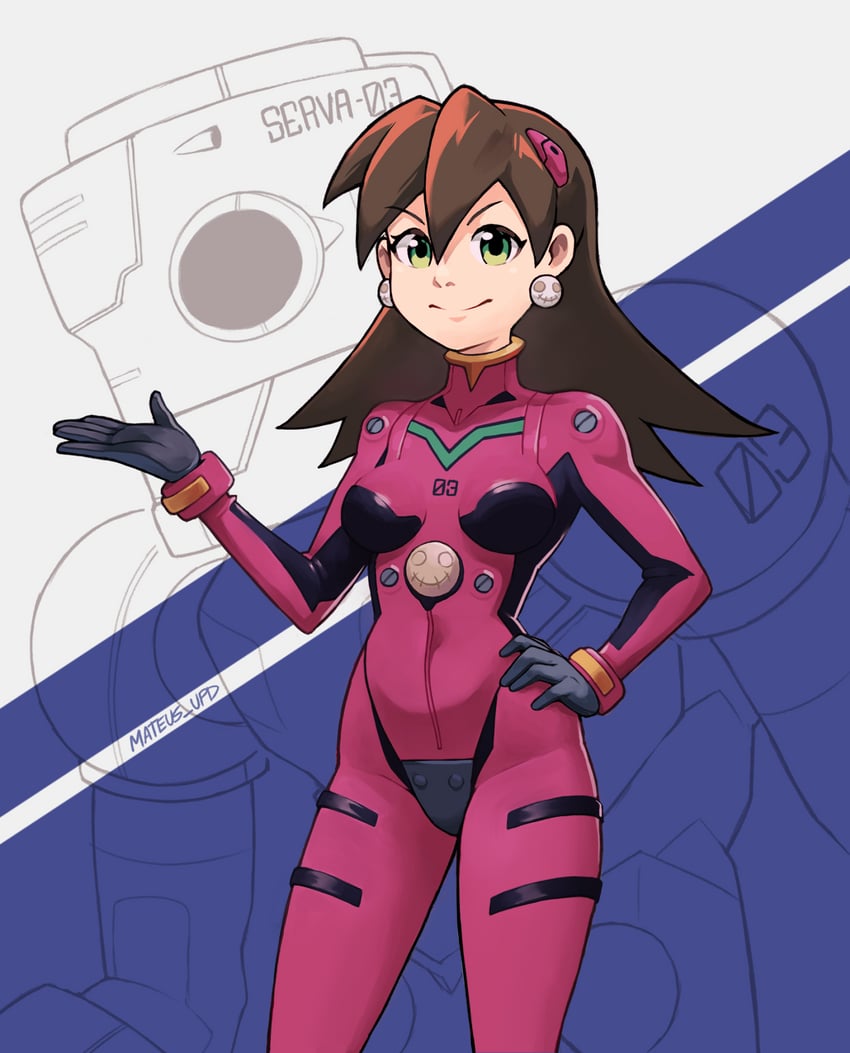 tron bonne and servbot (neon genesis evangelion and 2 more) drawn by mateus_upd