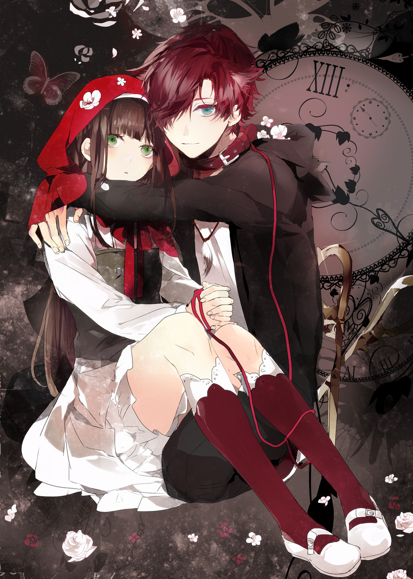 kurou nadeshiko and saionji toranosuke (clock zero) drawn by prin_dog