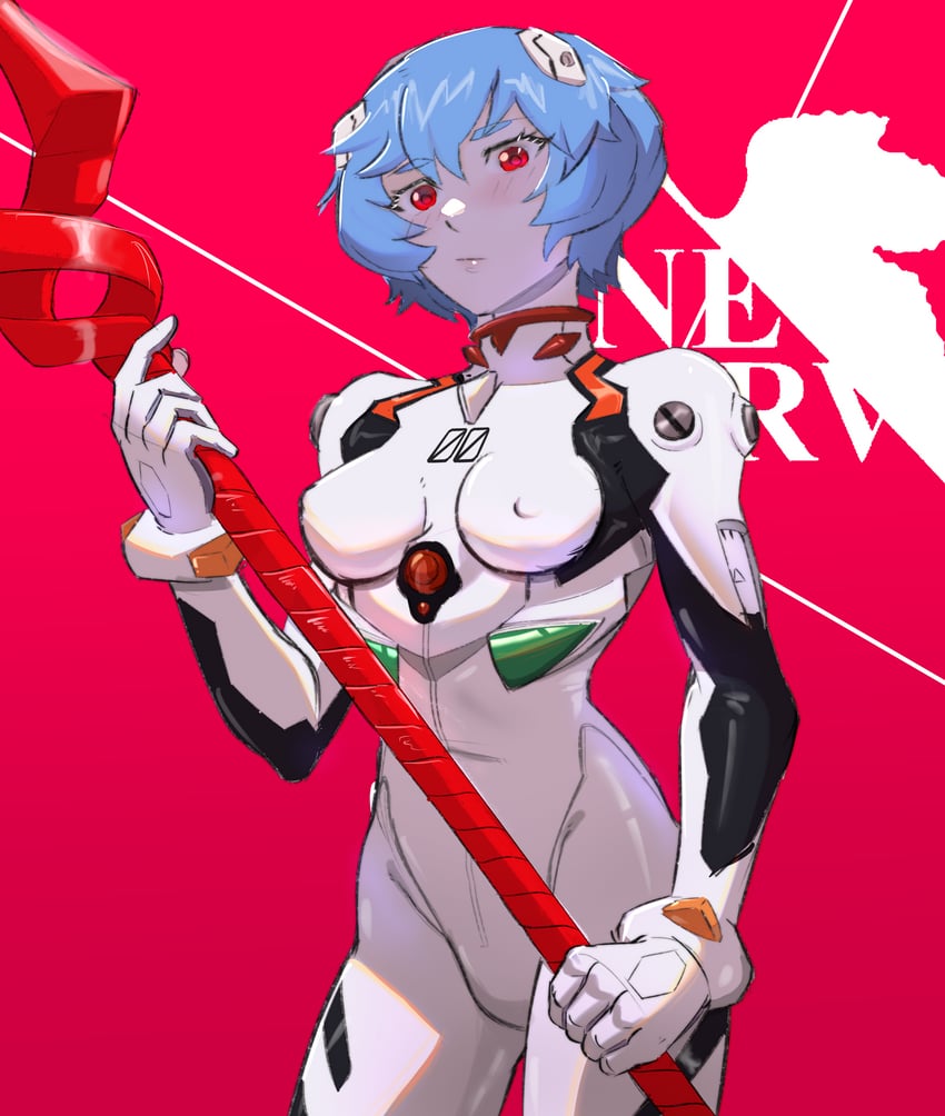 ayanami rei (neon genesis evangelion) drawn by victor_stein